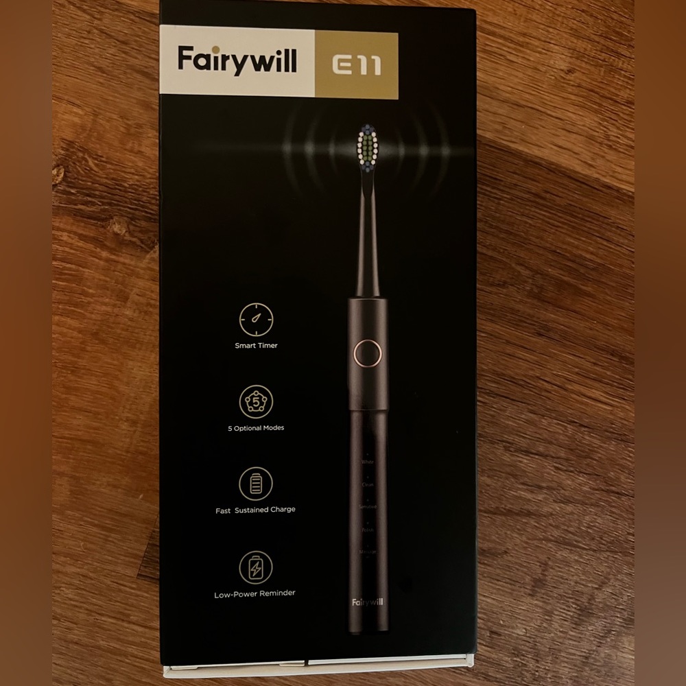 Sonic Electric Toothbrush  Rechargeable Electric New Fairywill E11 * extra heads